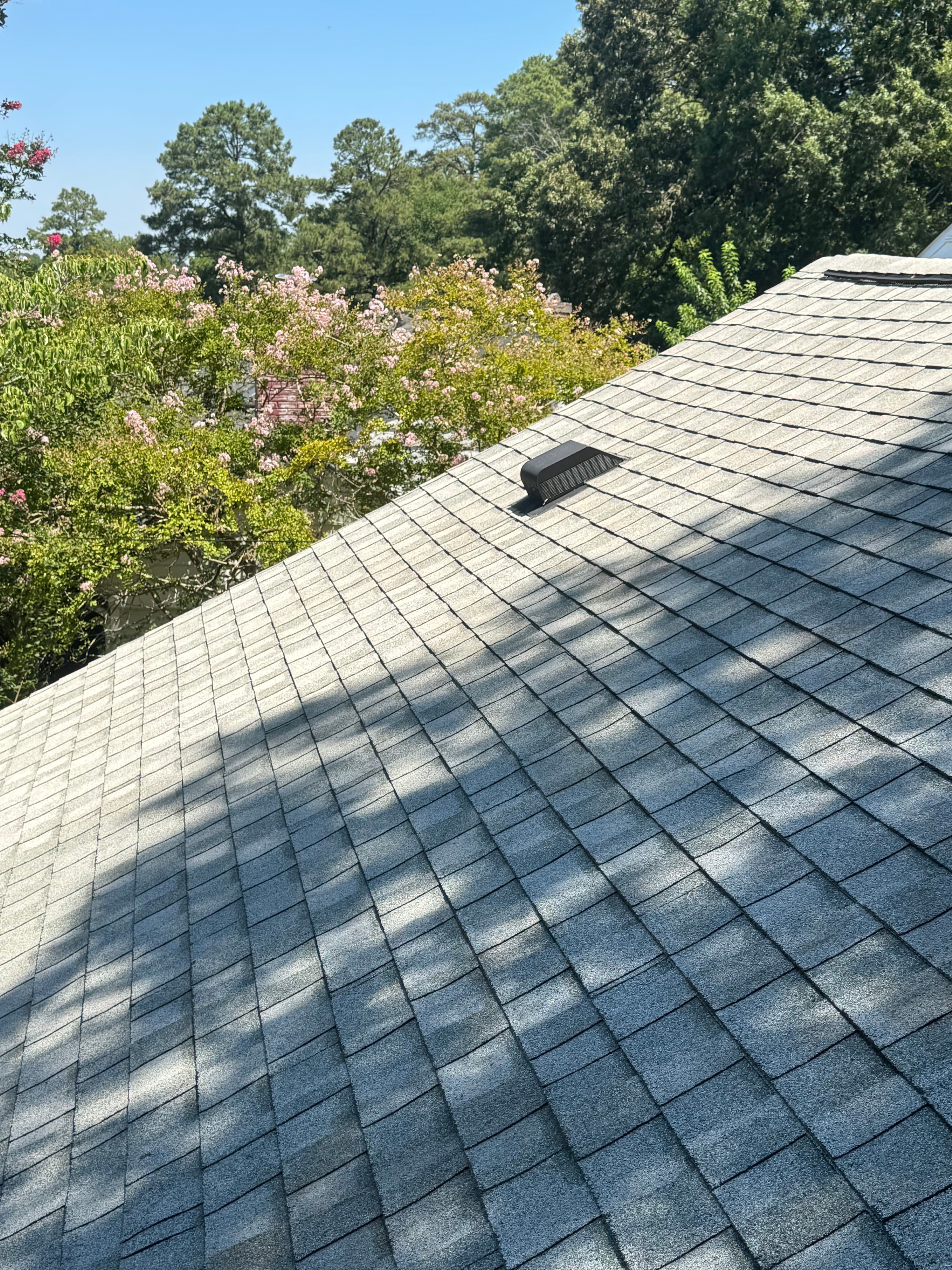 After soft wash roof cleaning by Max Pressure in Fayetteville NC — restored roof appearance