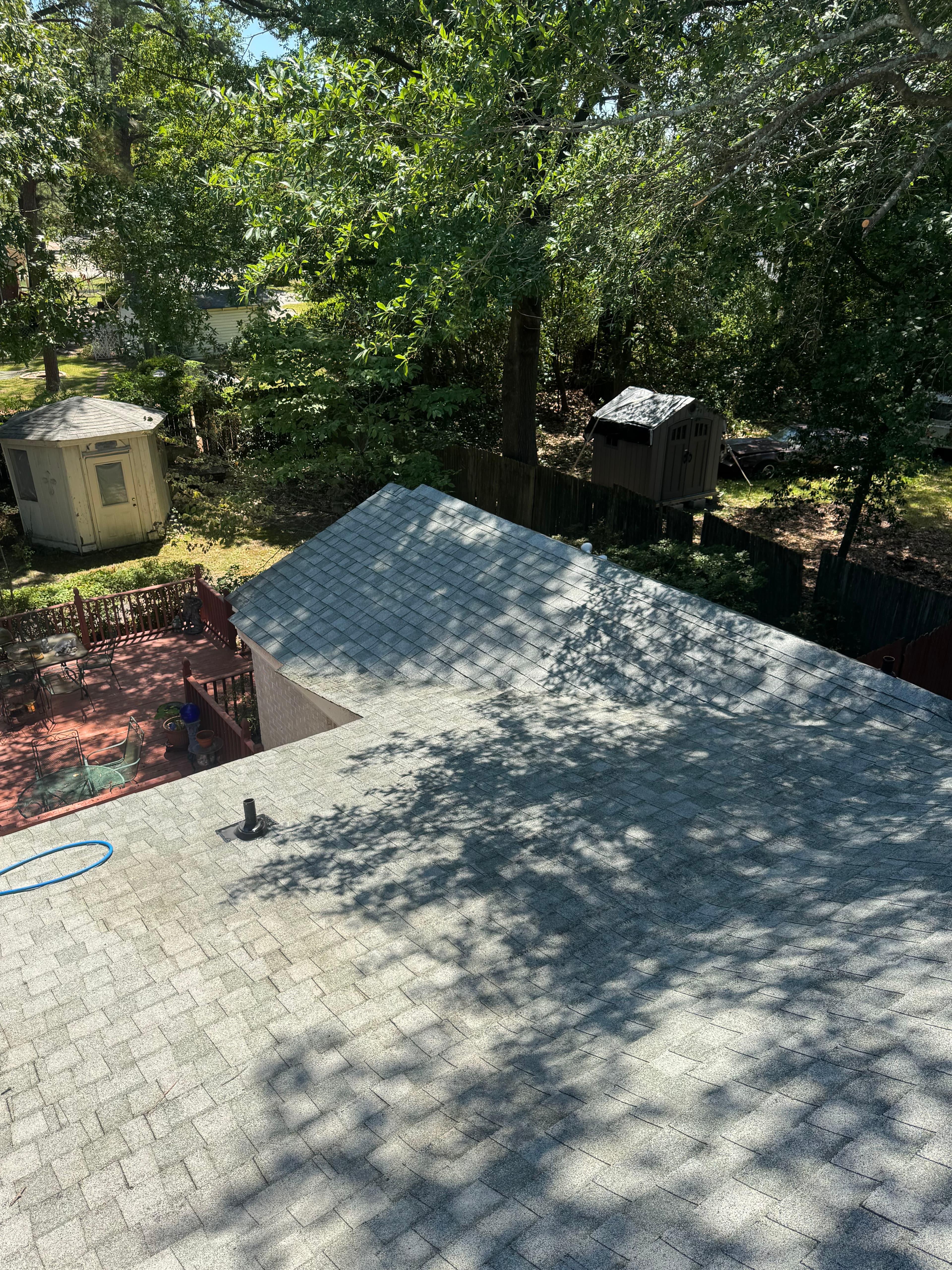 After ARMA-recommended soft wash roof cleaning by Max Pressure in Fayetteville NC